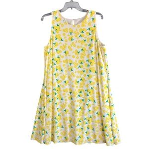 PAPPAGALLO Gwen Live Gives You Lemons Sleeveless Mini Swing Dress Size Large